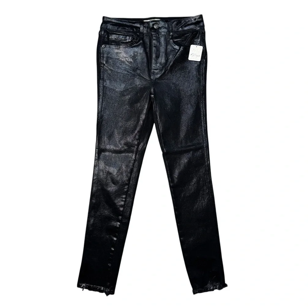 NWT New Free People Raw High-Rise Coated Jeans Size 28